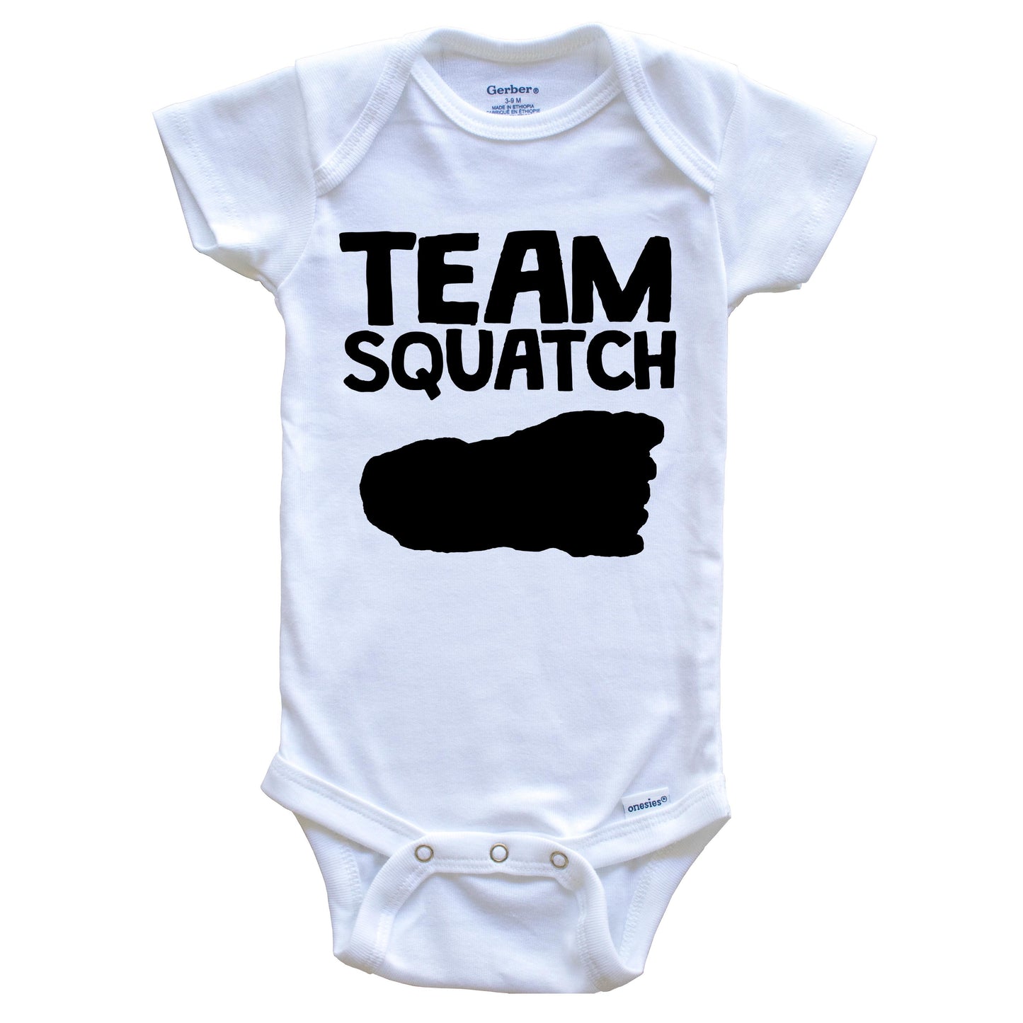 Team Squatch Funny Bigfoot Sasquatch Baby Onesie