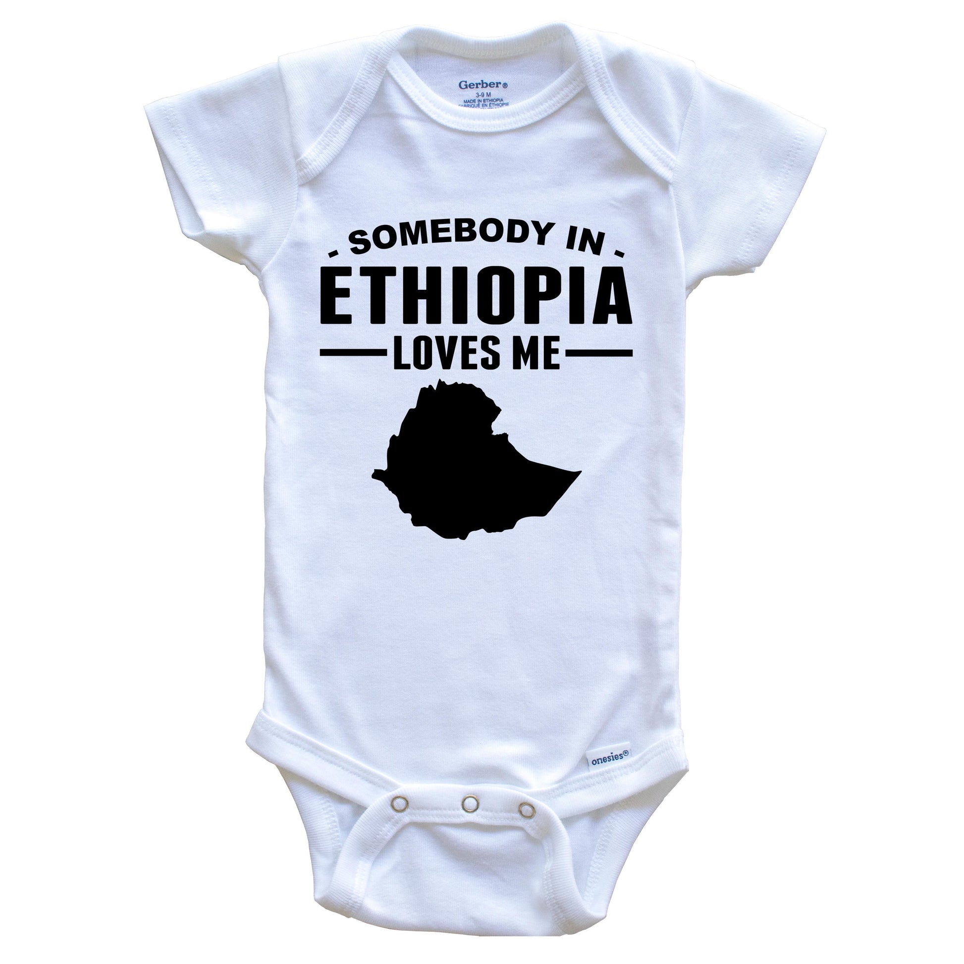 Somebody In Ethiopia Loves Me Baby Onesie