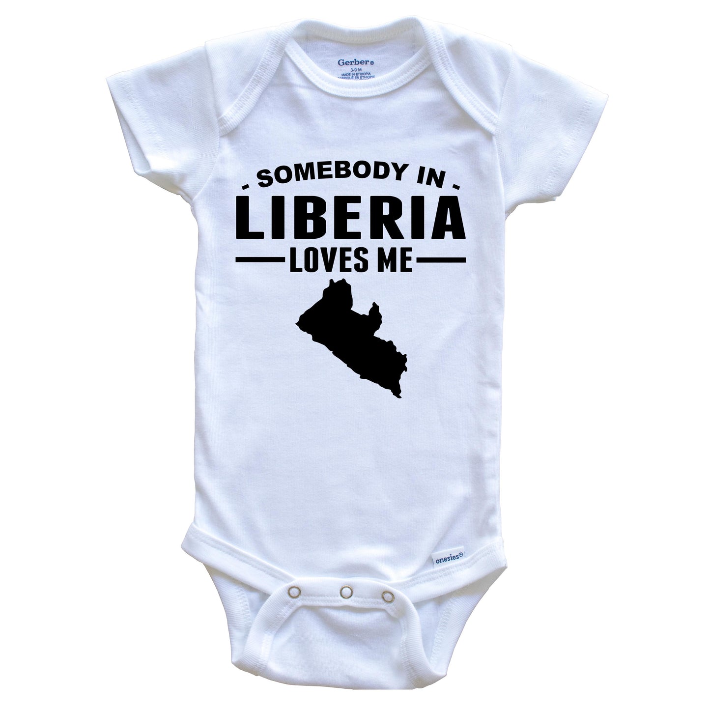 Somebody In Liberia Loves Me Baby Onesie