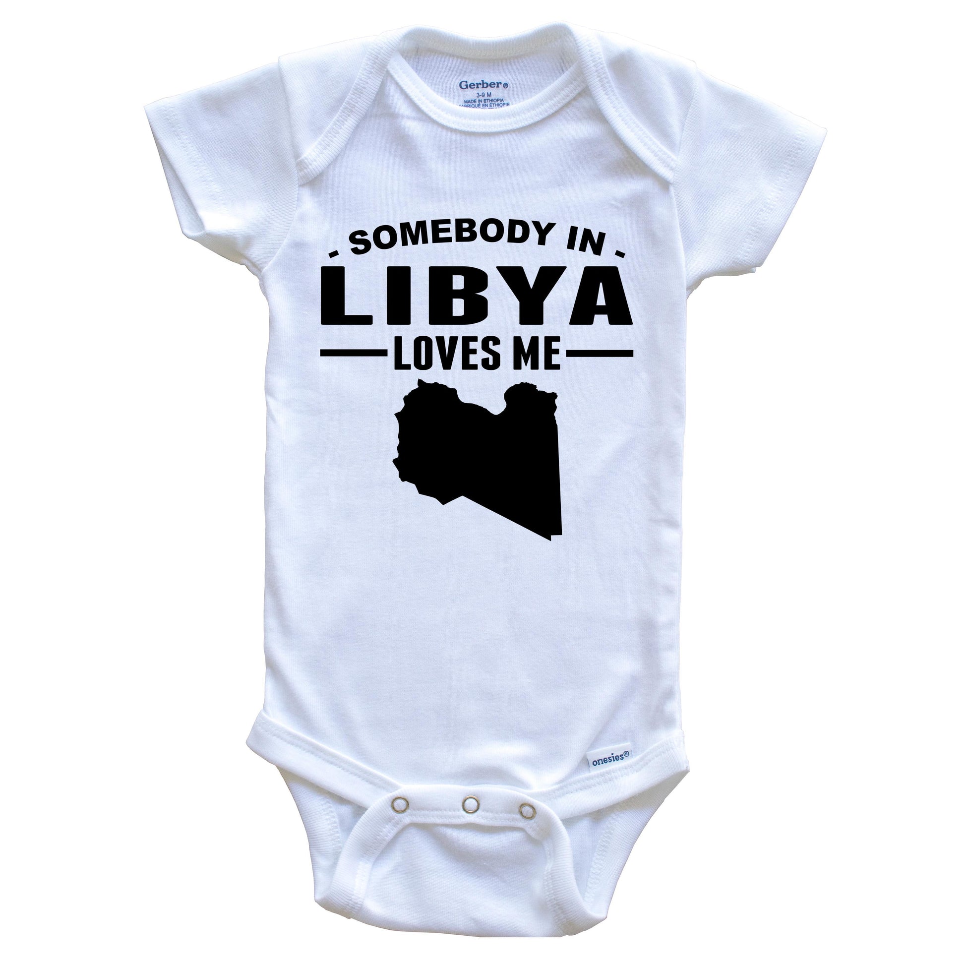 Somebody In Libya Loves Me Baby Onesie