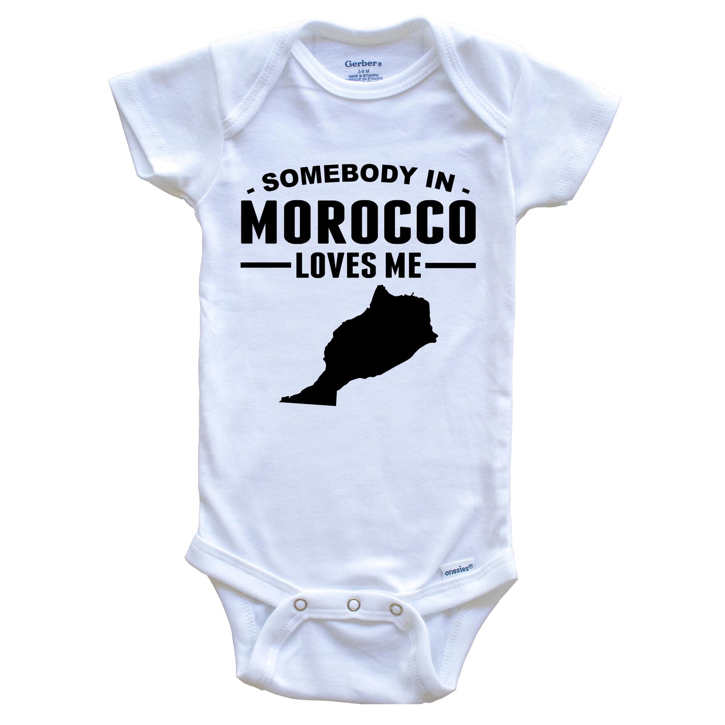 Somebody In Morocco Loves Me Baby Onesie