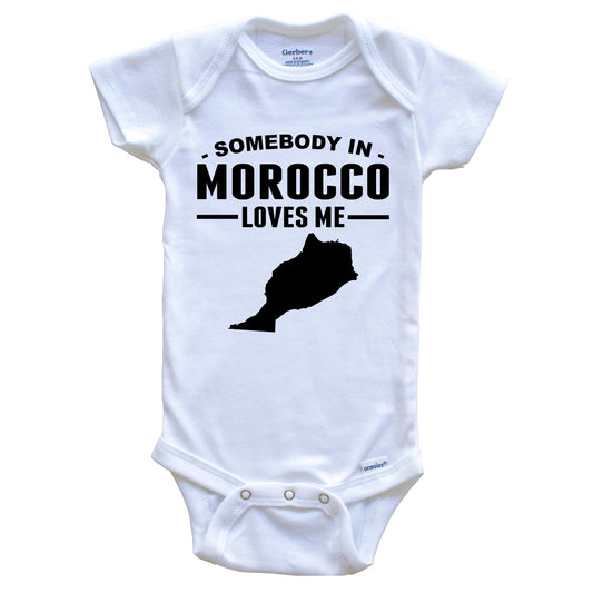 Somebody In Morocco Loves Me Baby Onesie