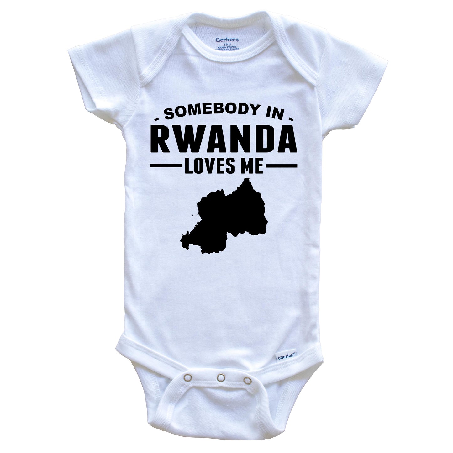 Somebody In Rwanda Loves Me Baby Onesie