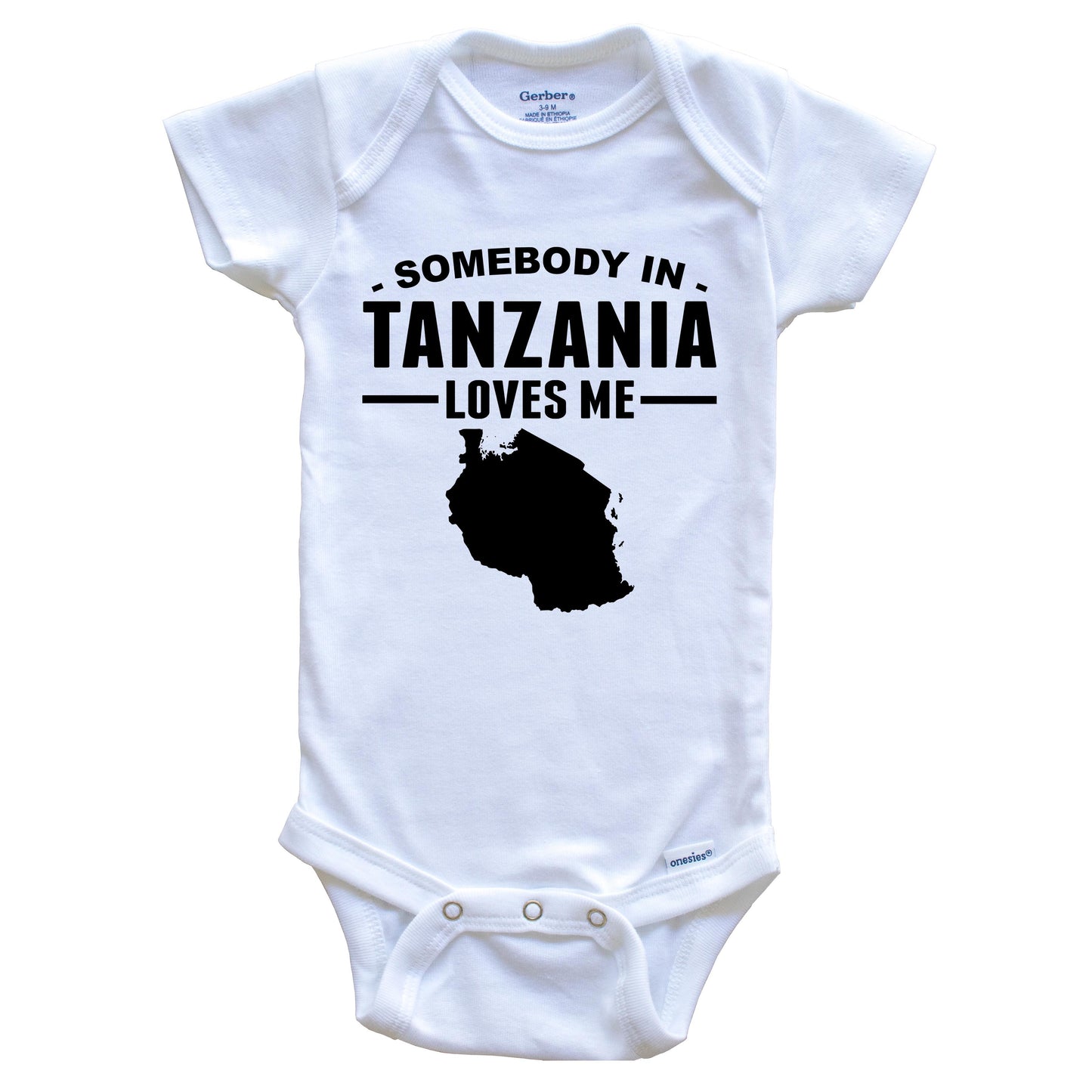 Somebody In Tanzania Loves Me Baby Onesie