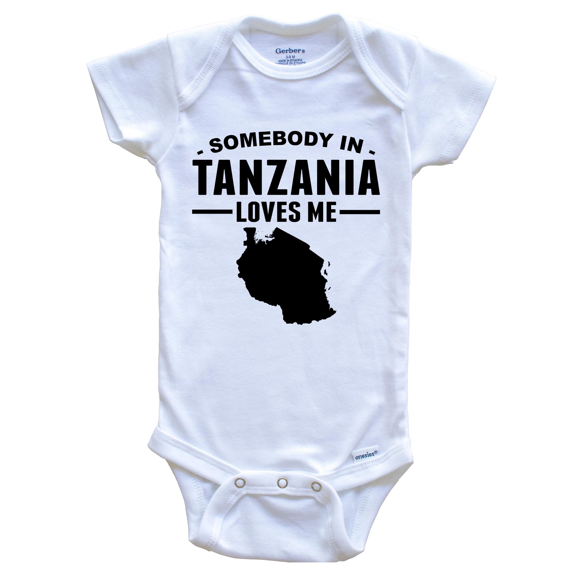 Somebody In Tanzania Loves Me Baby Onesie