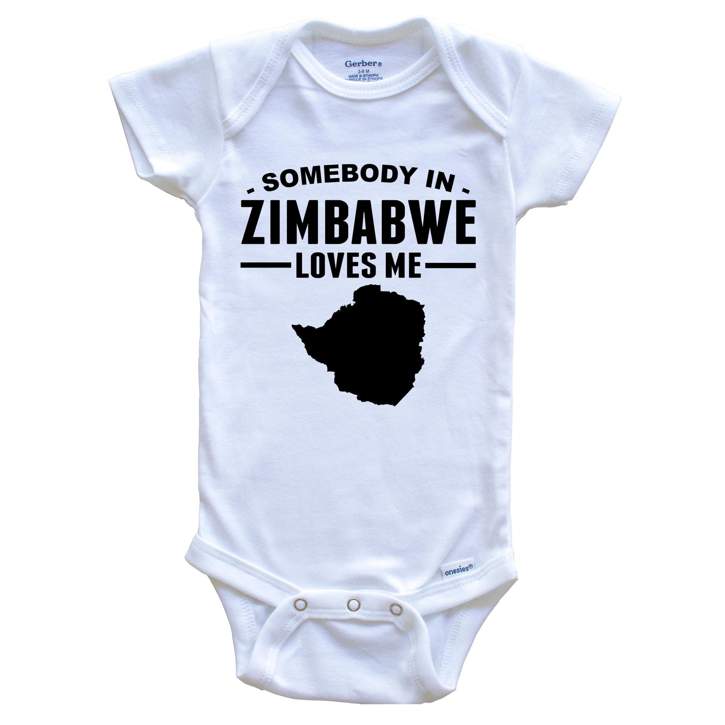 Somebody In Zimbabwe Loves Me Baby Onesie