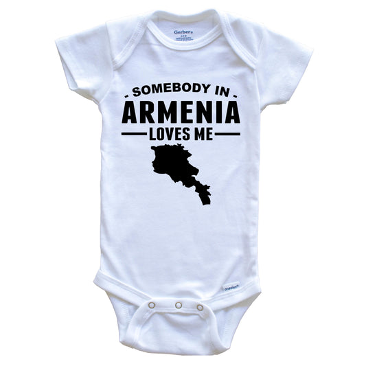 Somebody In Armenia Loves Me Baby Onesie
