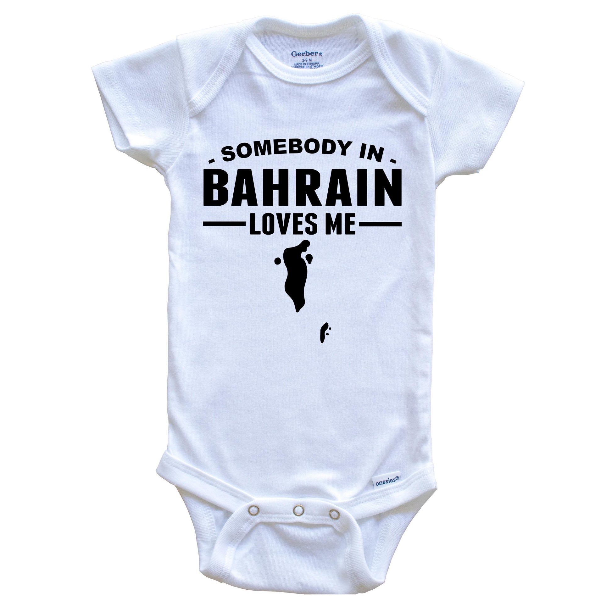 Somebody In Bahrain Loves Me Baby Onesie
