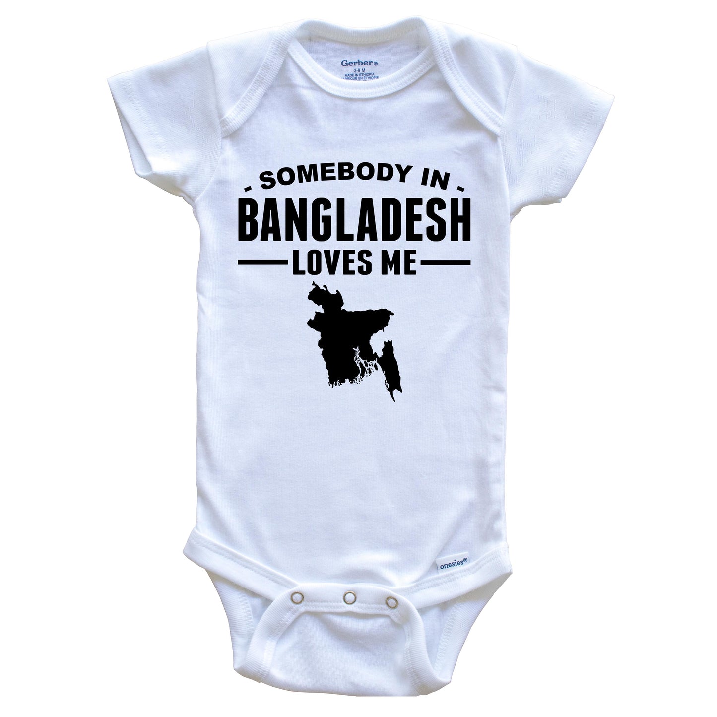 Somebody In Bangladesh Loves Me Baby Onesie
