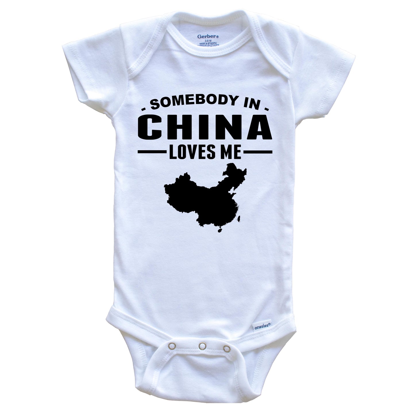 Somebody In China Loves Me Baby Onesie