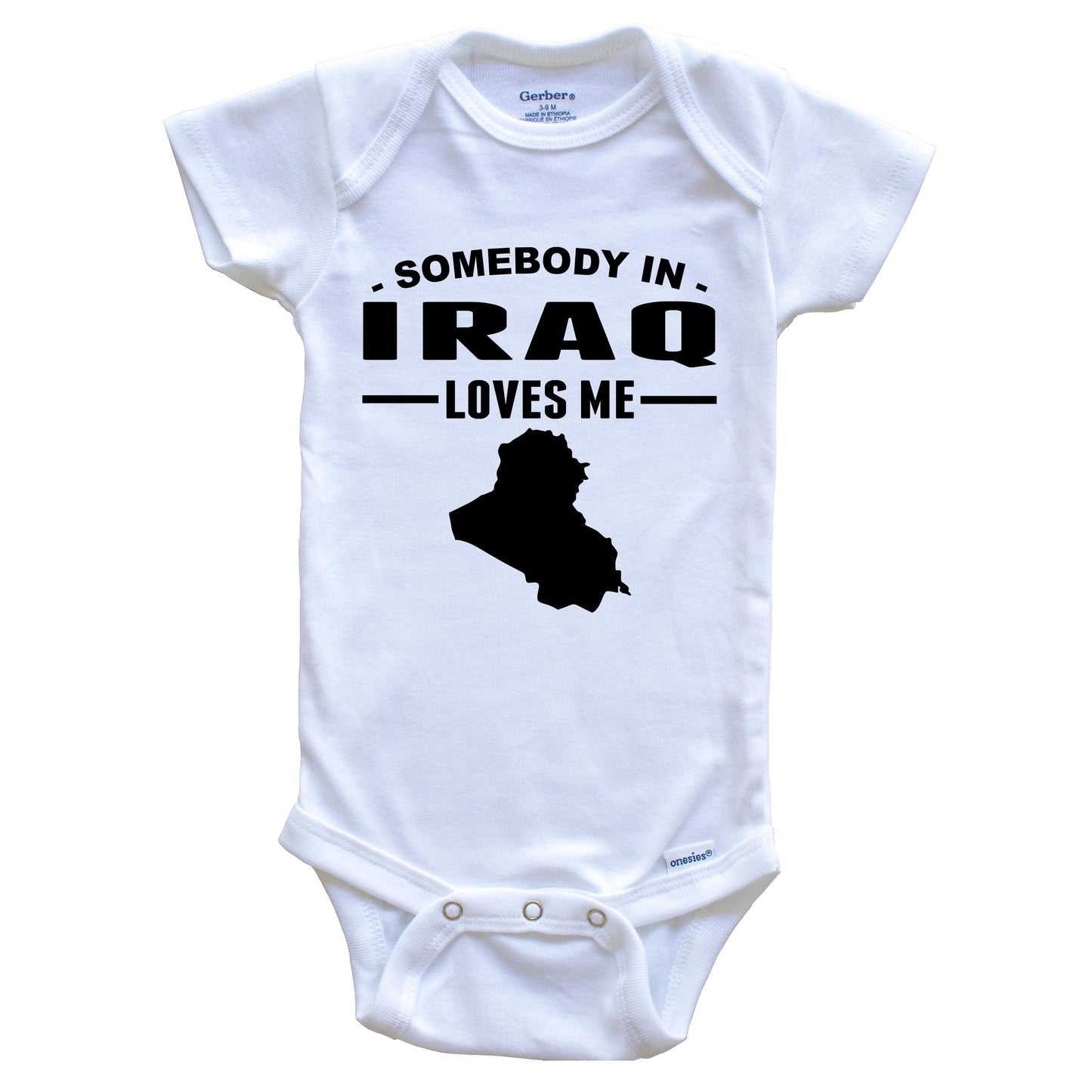 Somebody In Iraq Loves Me Baby Onesie
