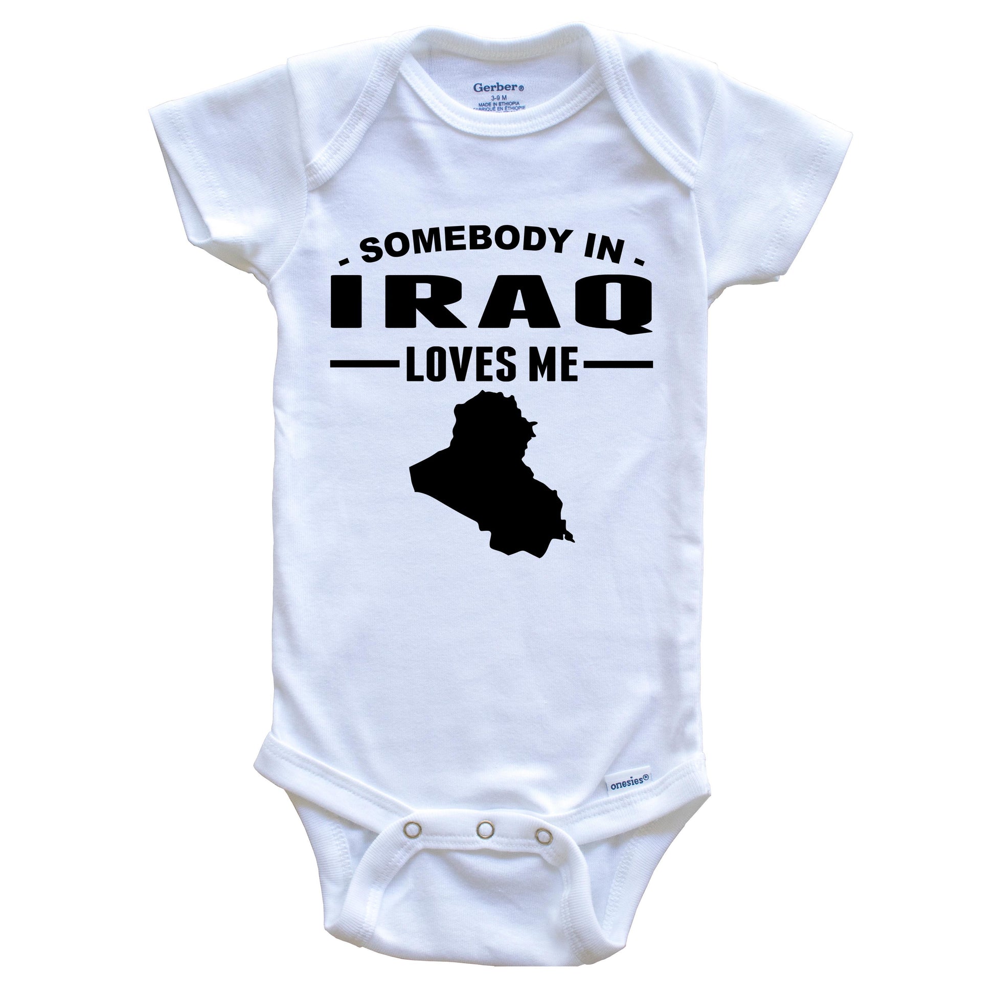 Somebody In Iraq Loves Me Baby Onesie