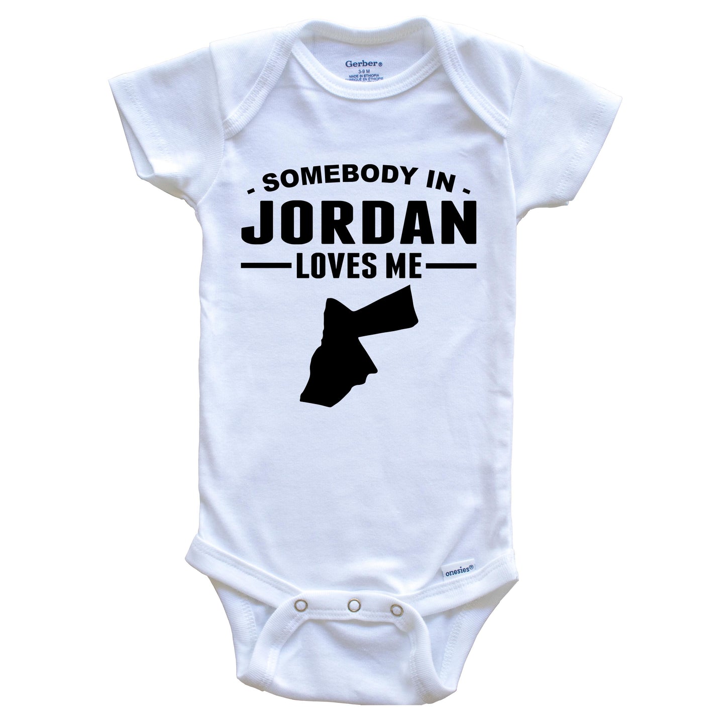 Somebody In Jordan Loves Me Baby Onesie