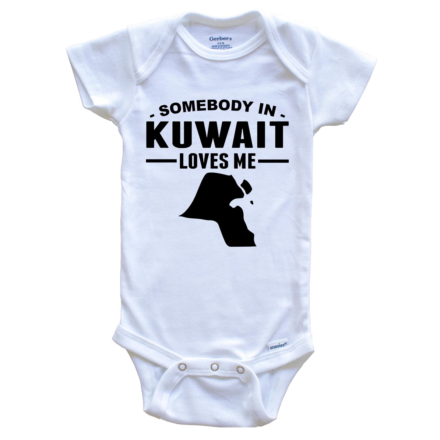 Somebody In Kuwait Loves Me Baby Onesie