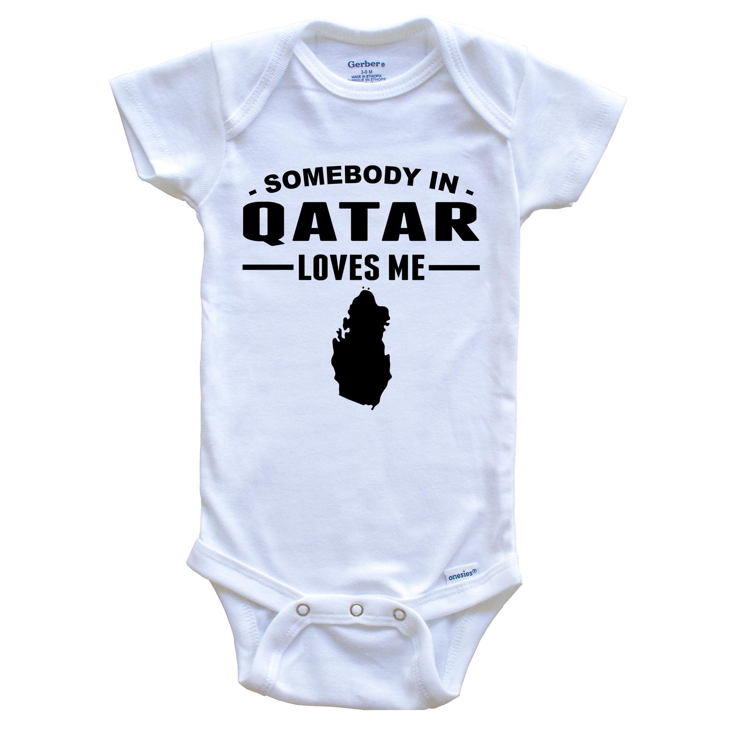 Somebody In Qatar Loves Me Baby Onesie