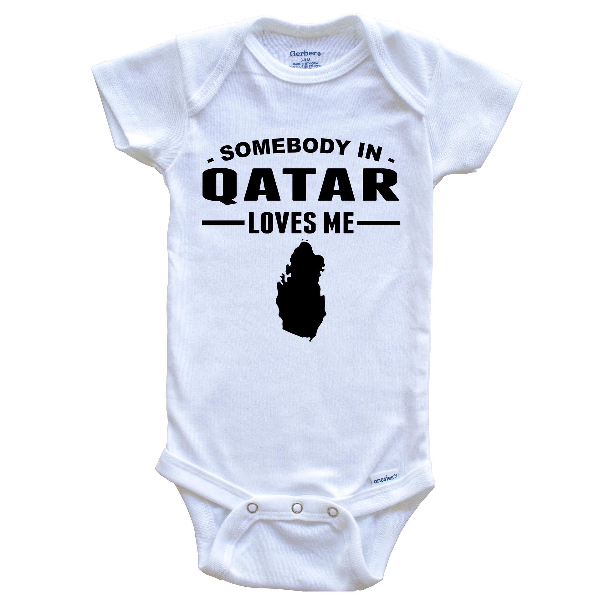 Somebody In Qatar Loves Me Baby Onesie