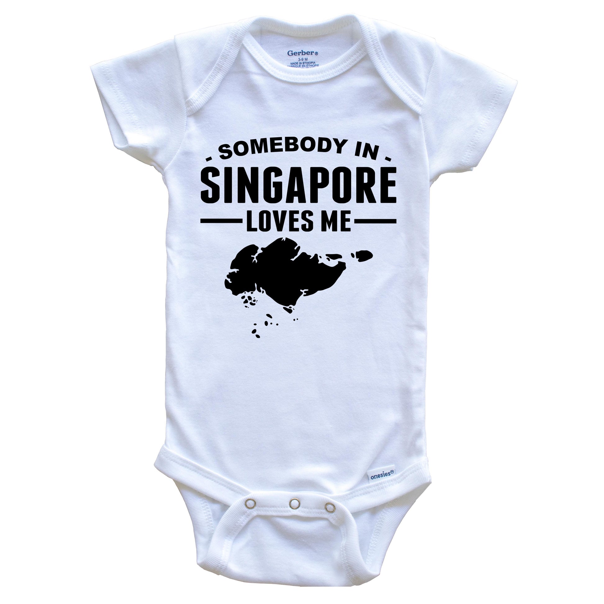 Somebody In Singapore Loves Me Baby Onesie