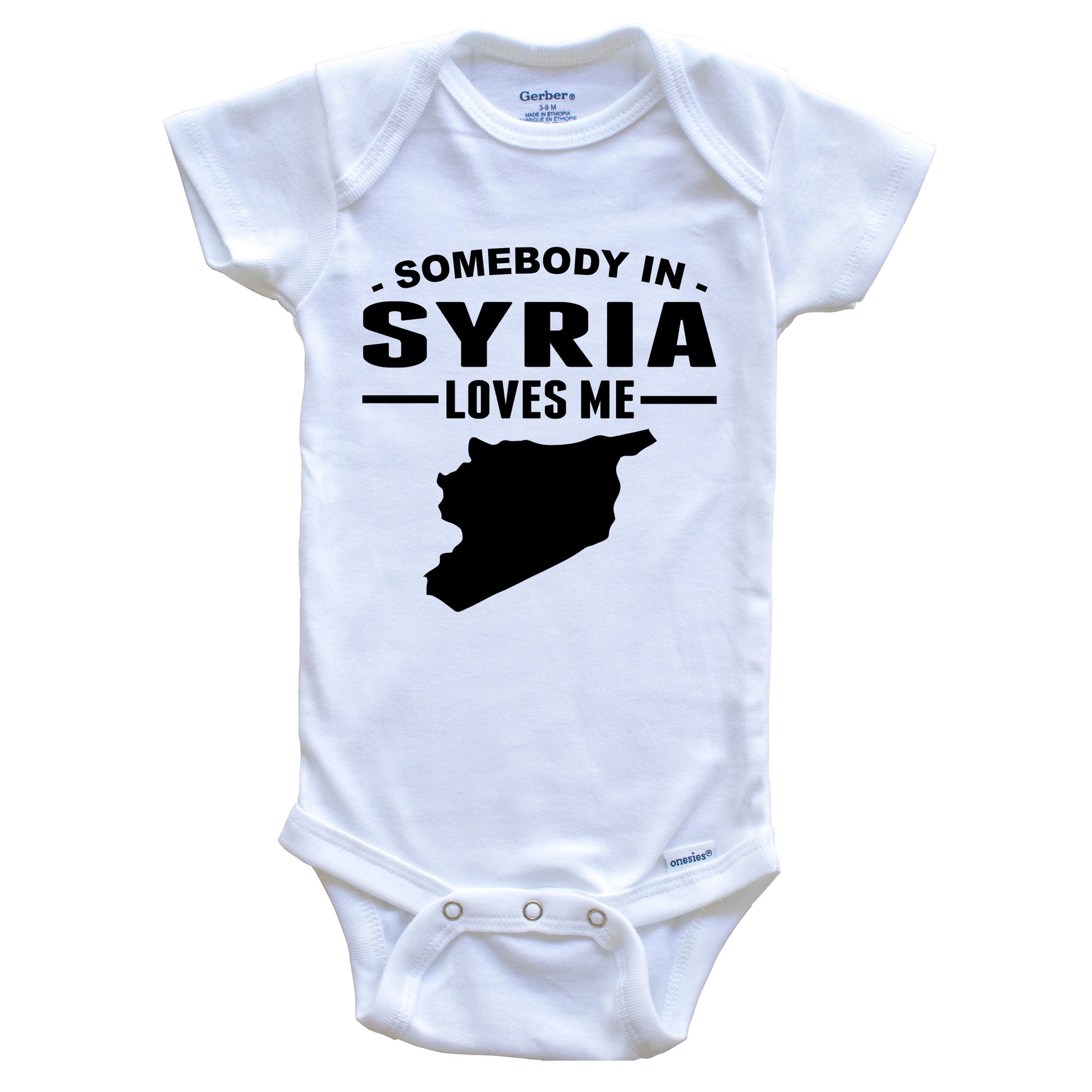 Somebody In Syria Loves Me Baby Onesie
