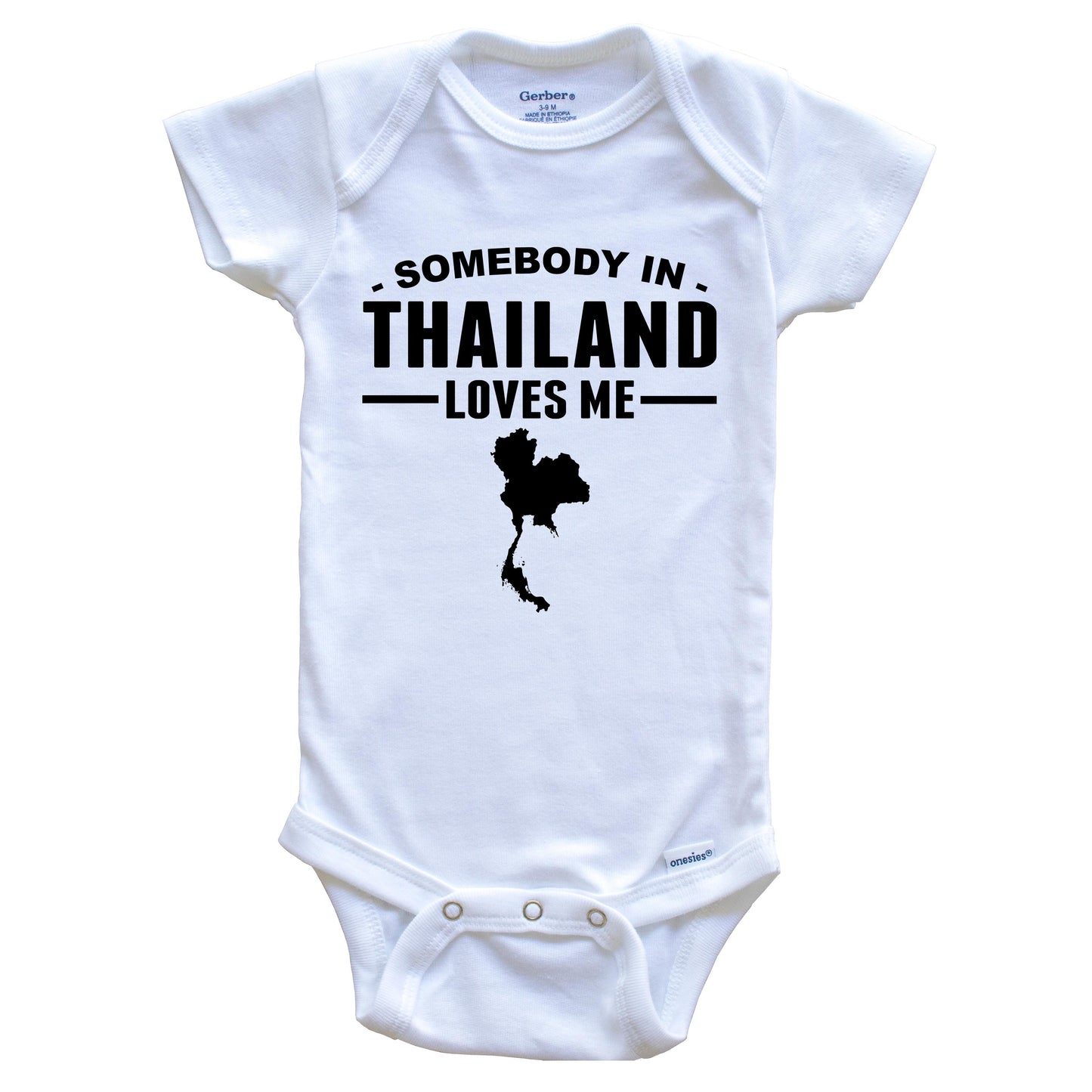 Somebody In Thailand Loves Me Baby Onesie
