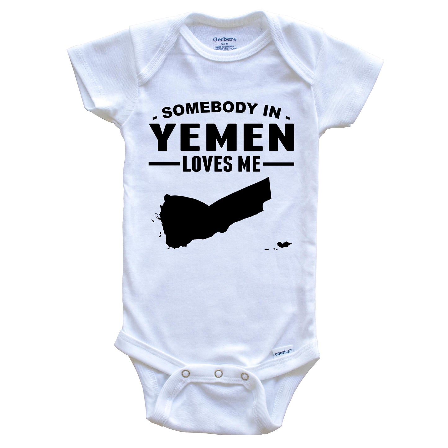 Somebody In Yemen Loves Me Baby Onesie