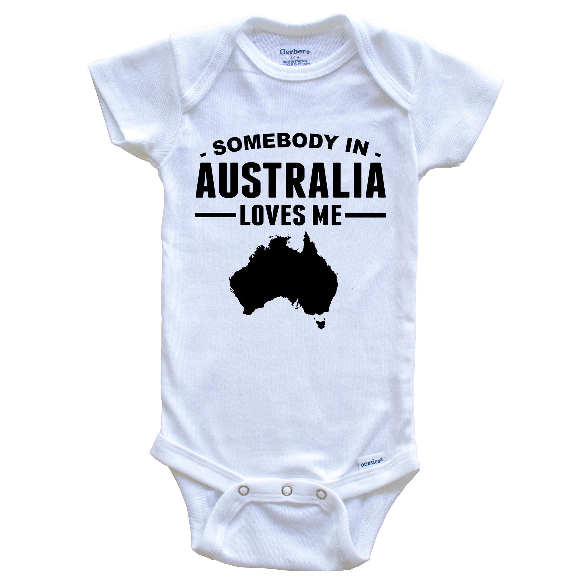 Somebody In Australia Loves Me Baby Onesie