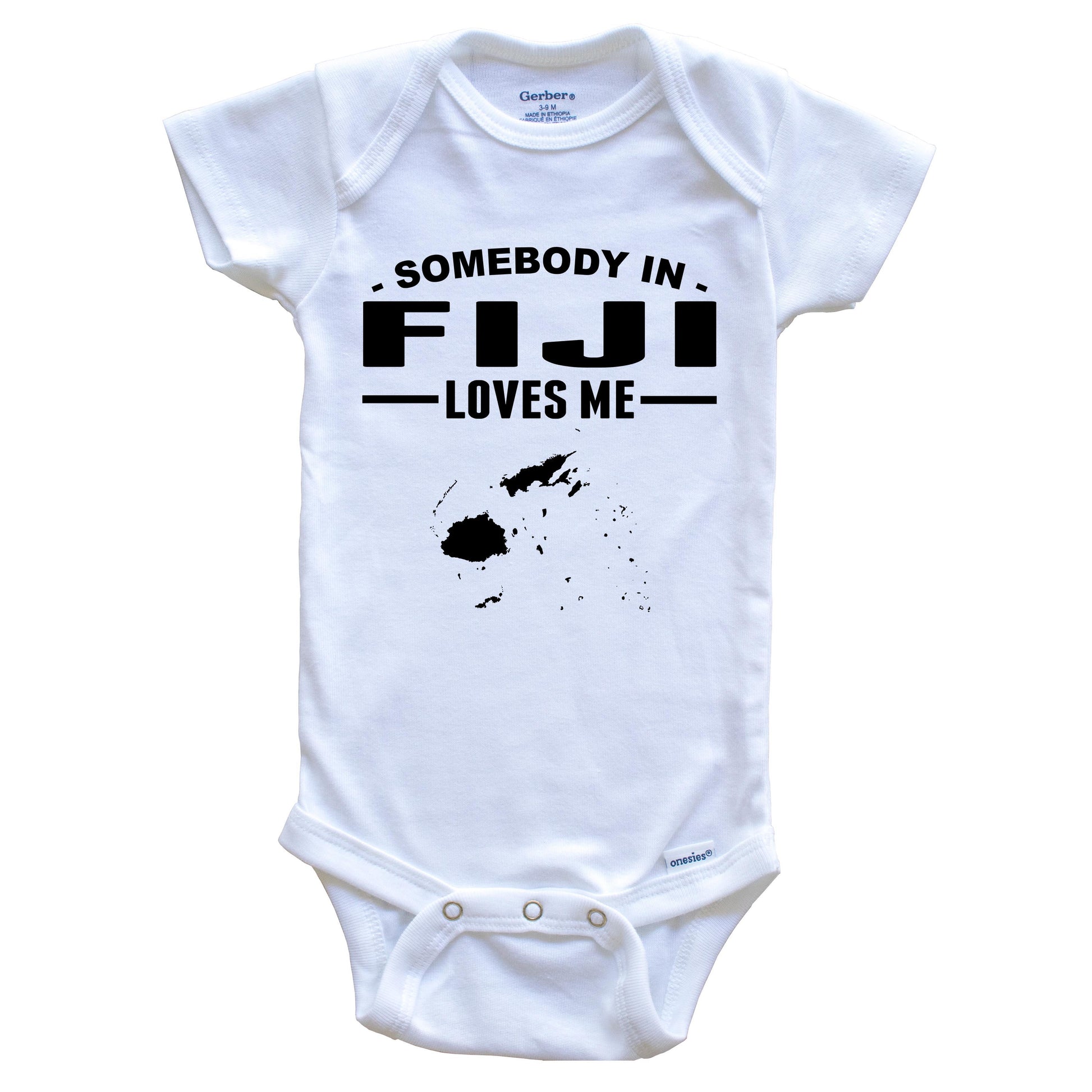 Somebody In Fiji Loves Me Baby Onesie