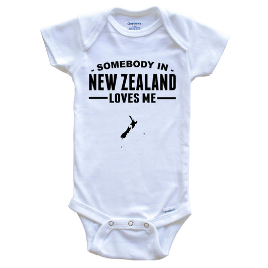 Somebody In New Zealand Loves Me Baby Onesie