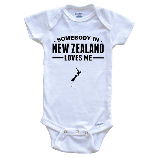 Somebody In New Zealand Loves Me Baby Onesie