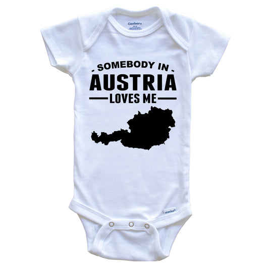 Somebody In Austria Loves Me Baby Onesie