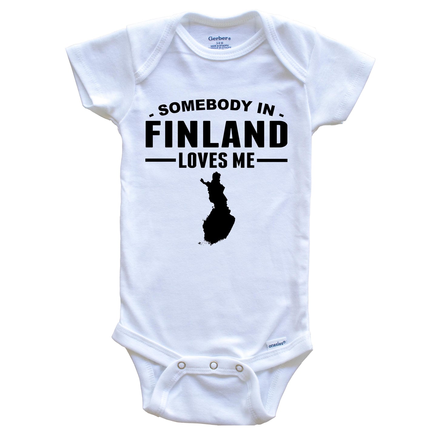Somebody In Finland Loves Me Baby Onesie