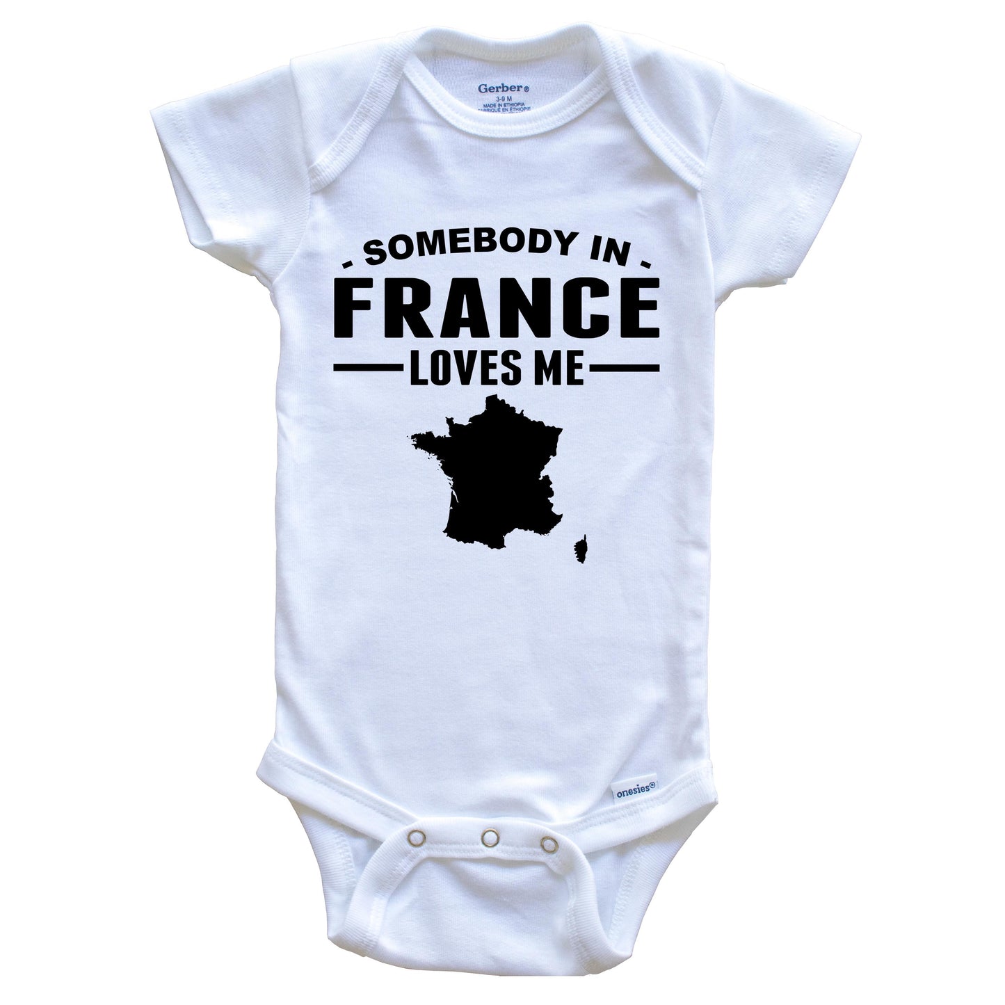 Somebody In France Loves Me Baby Onesie