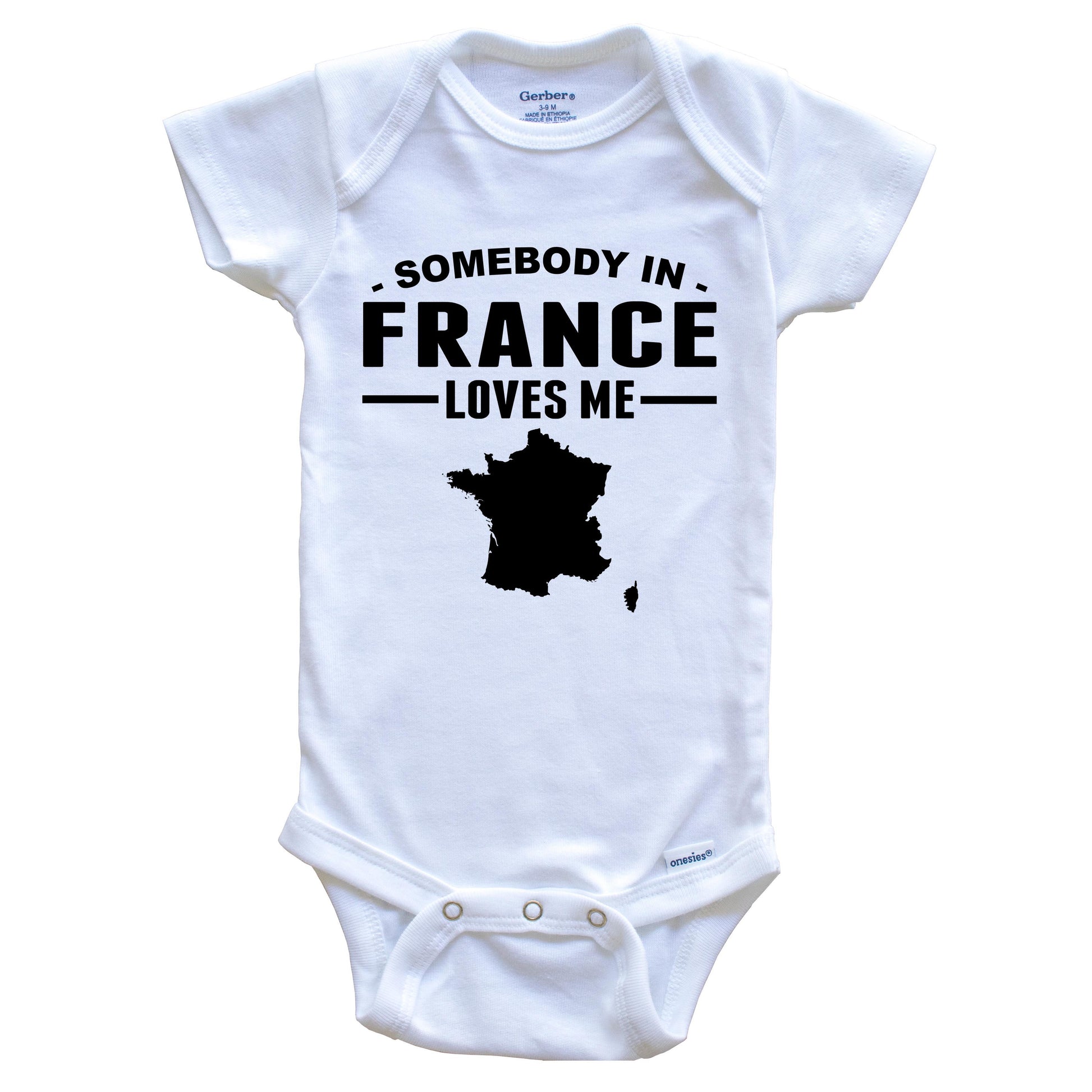Somebody In France Loves Me Baby Onesie