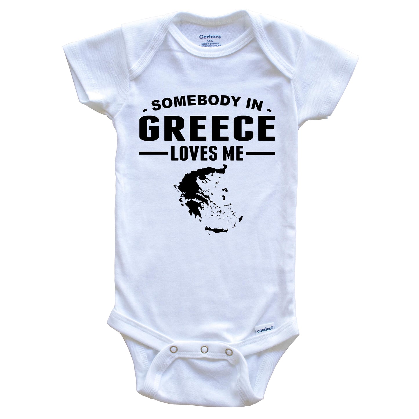 Somebody In Greece Loves Me Baby Onesie