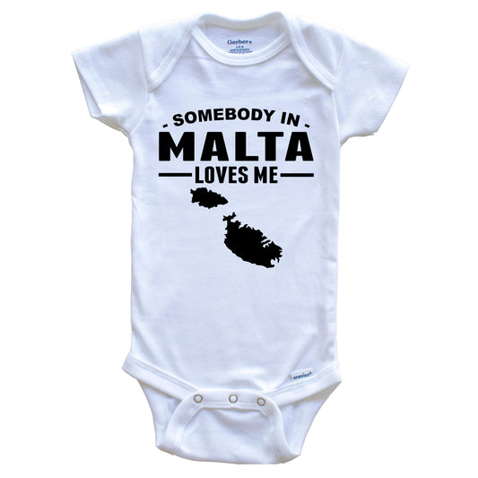 Somebody In Malta Loves Me Baby Onesie