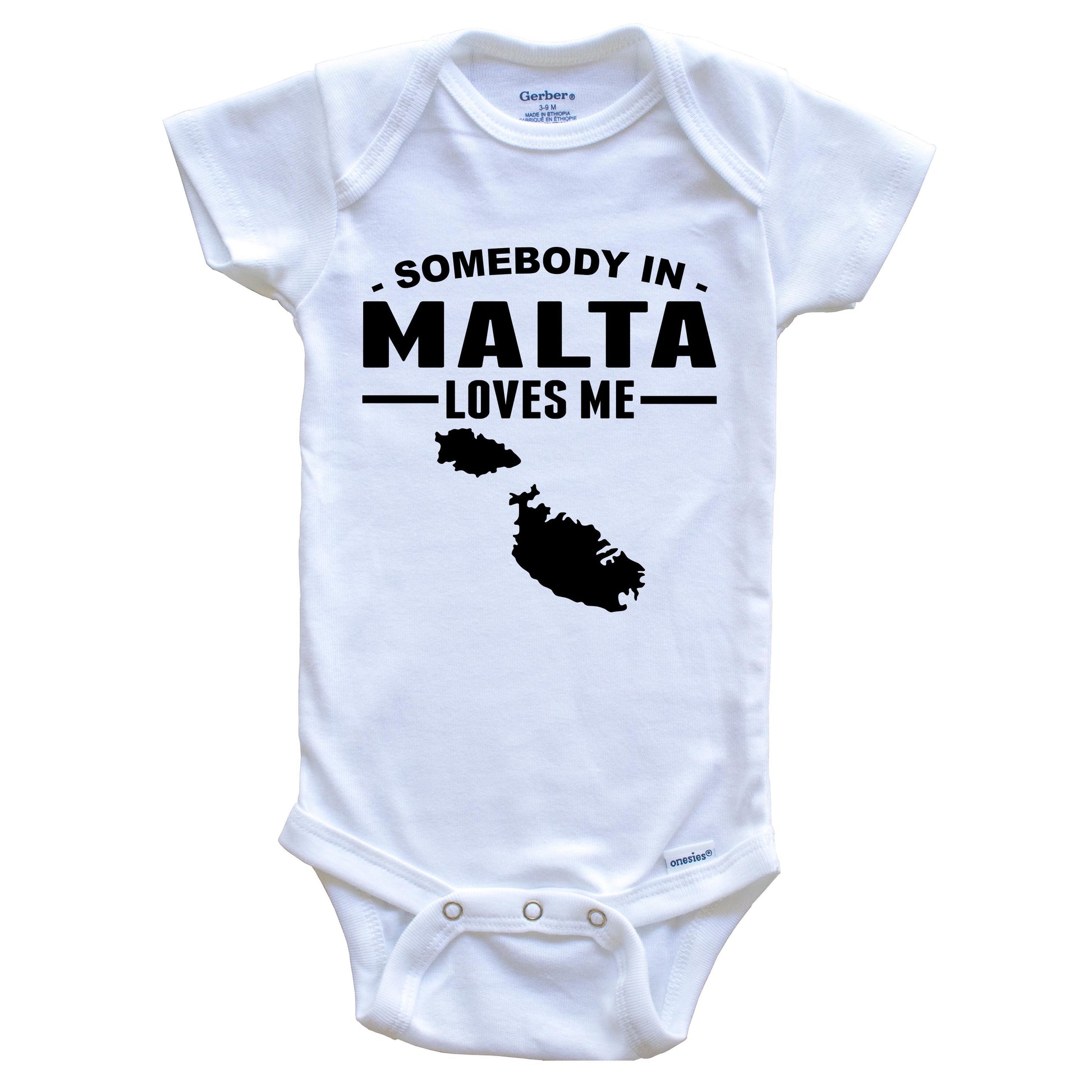 Somebody In Malta Loves Me Baby Onesie