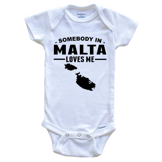 Somebody In Malta Loves Me Baby Onesie