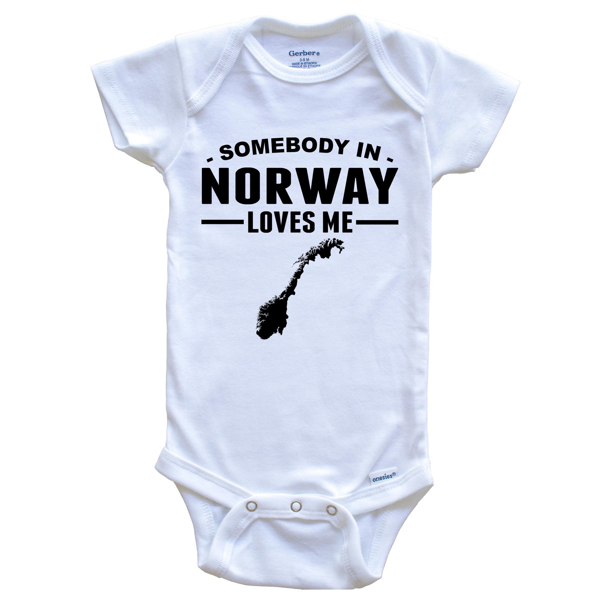 Somebody In Norway Loves Me Baby Onesie
