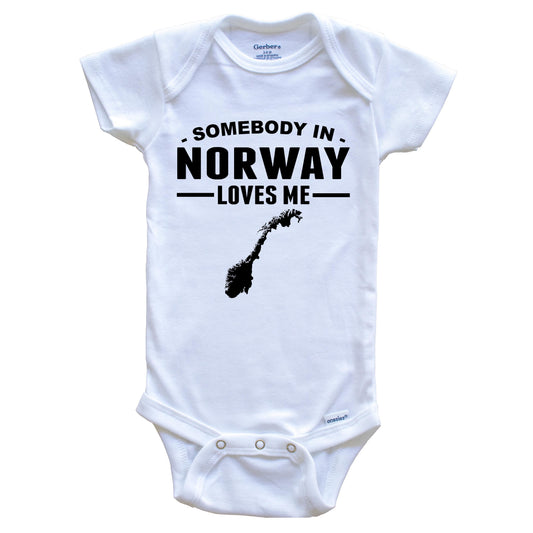 Somebody In Norway Loves Me Baby Onesie