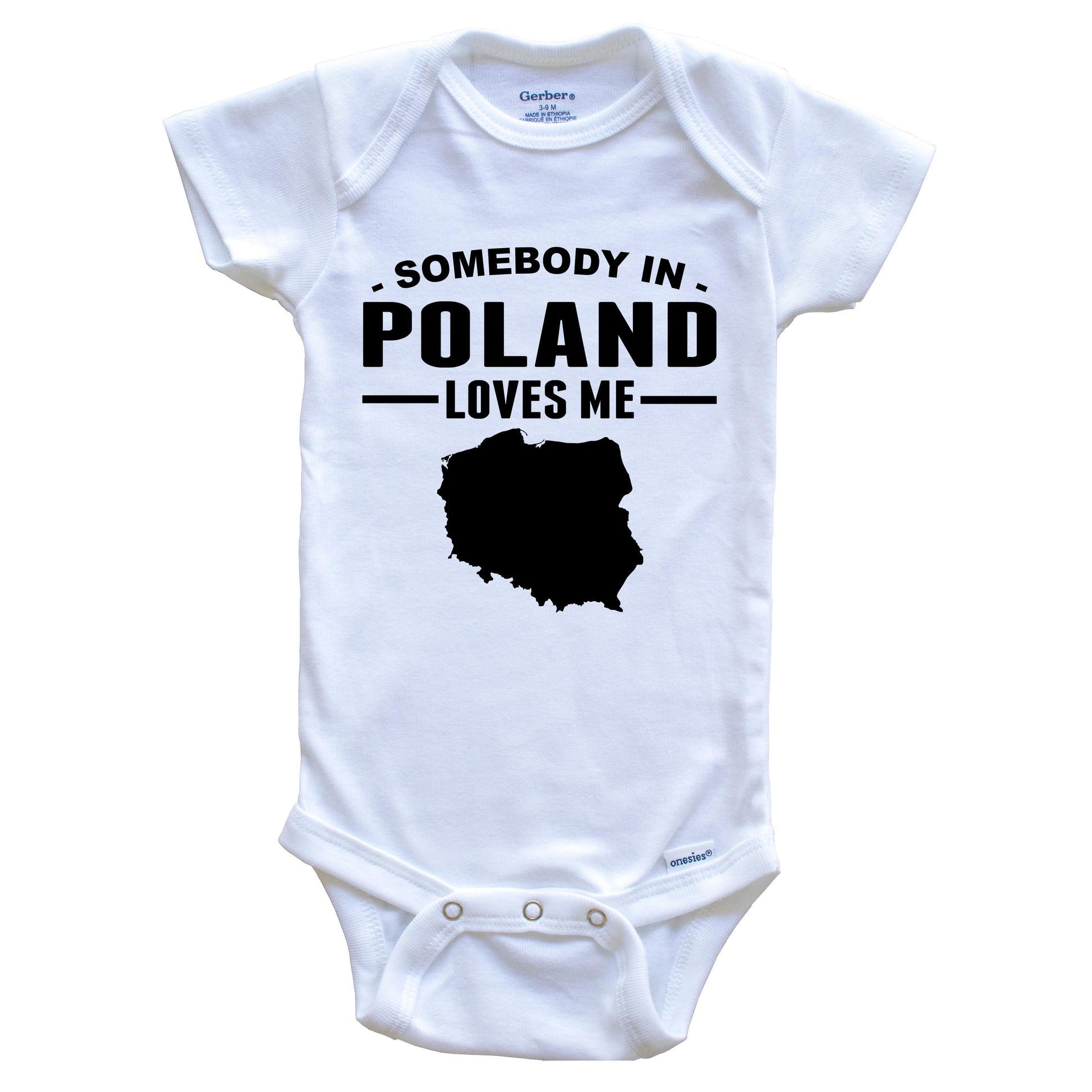 Somebody In Poland Loves Me Baby Onesie