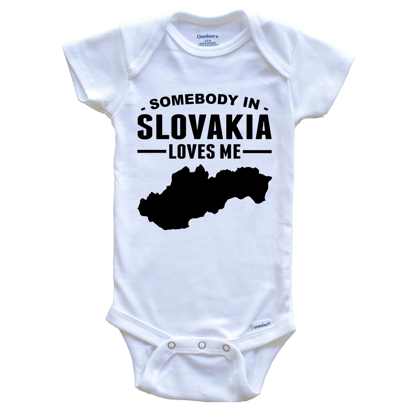 Somebody In Slovakia Loves Me Baby Onesie