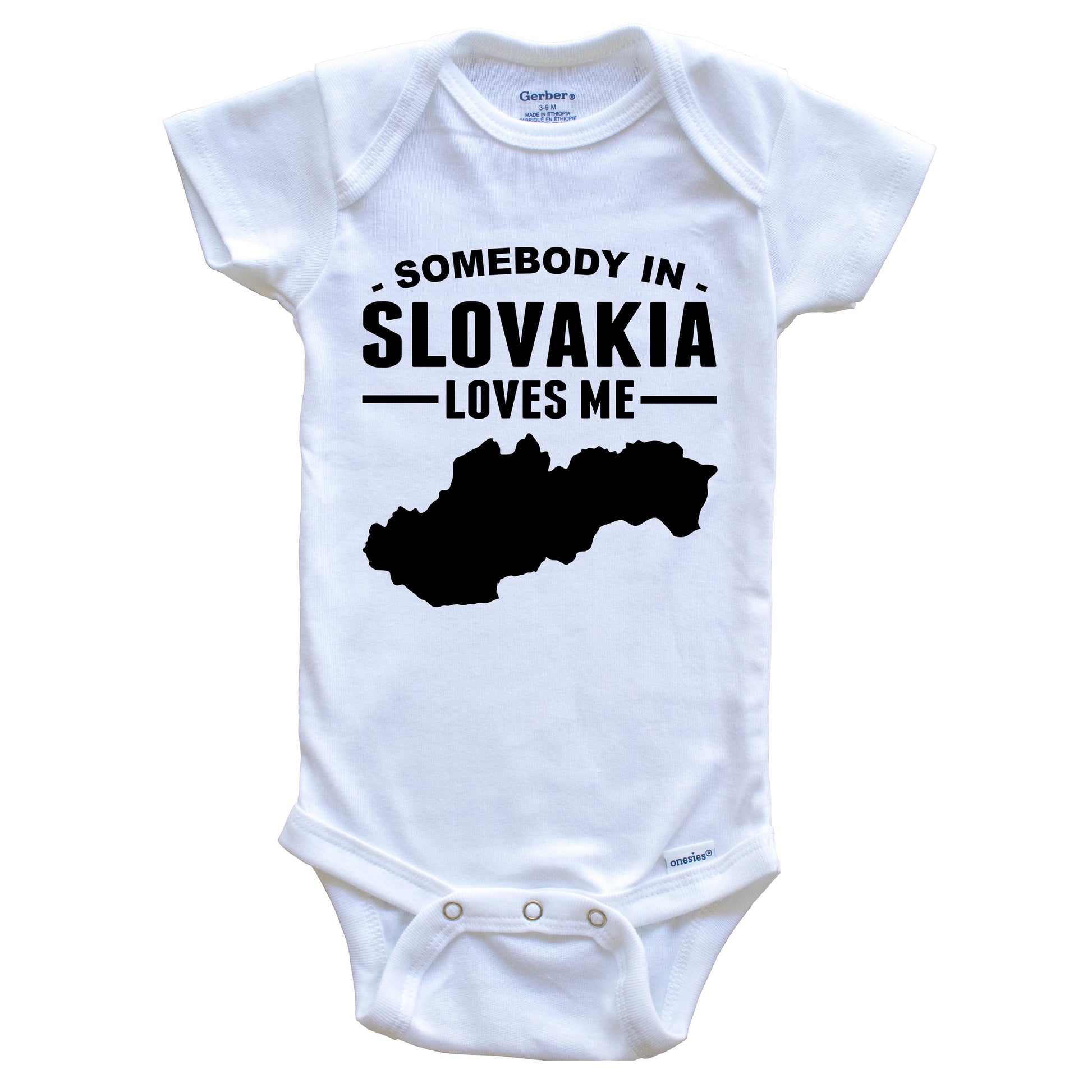 Somebody In Slovakia Loves Me Baby Onesie