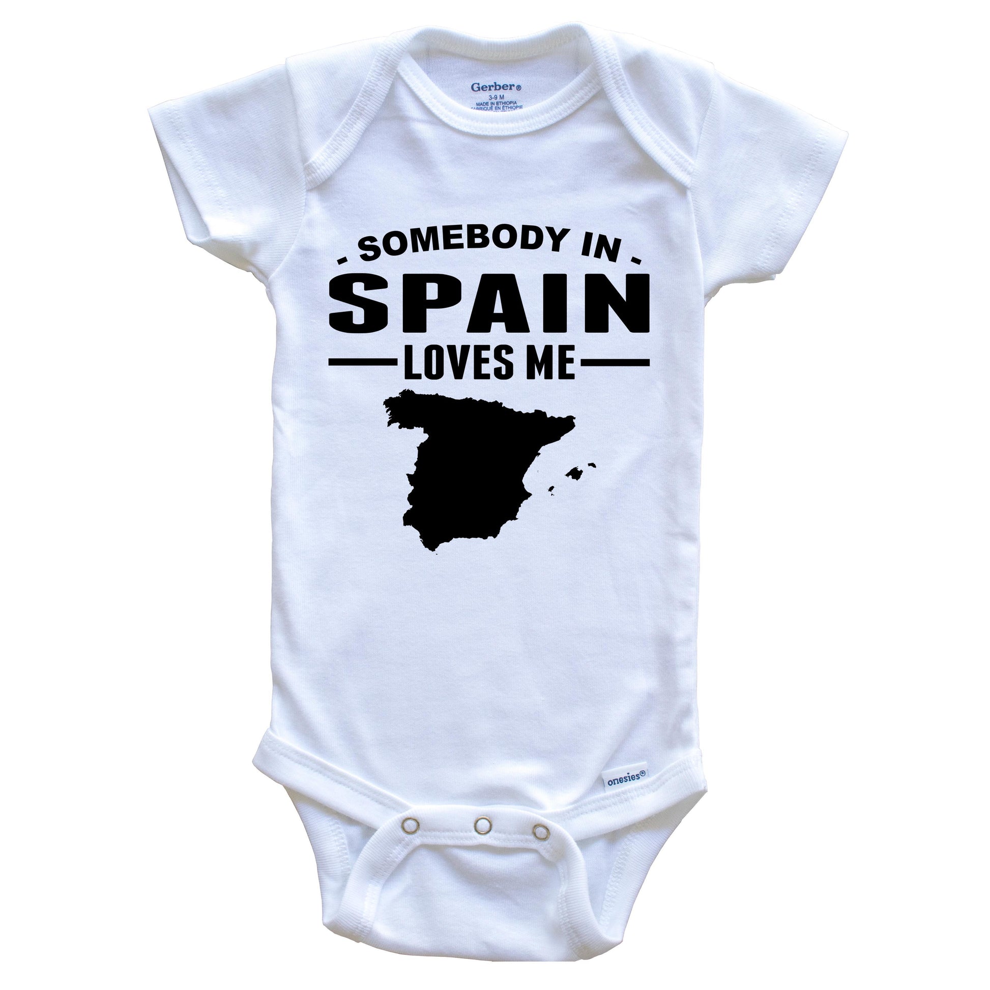Somebody In Spain Loves Me Baby Onesie