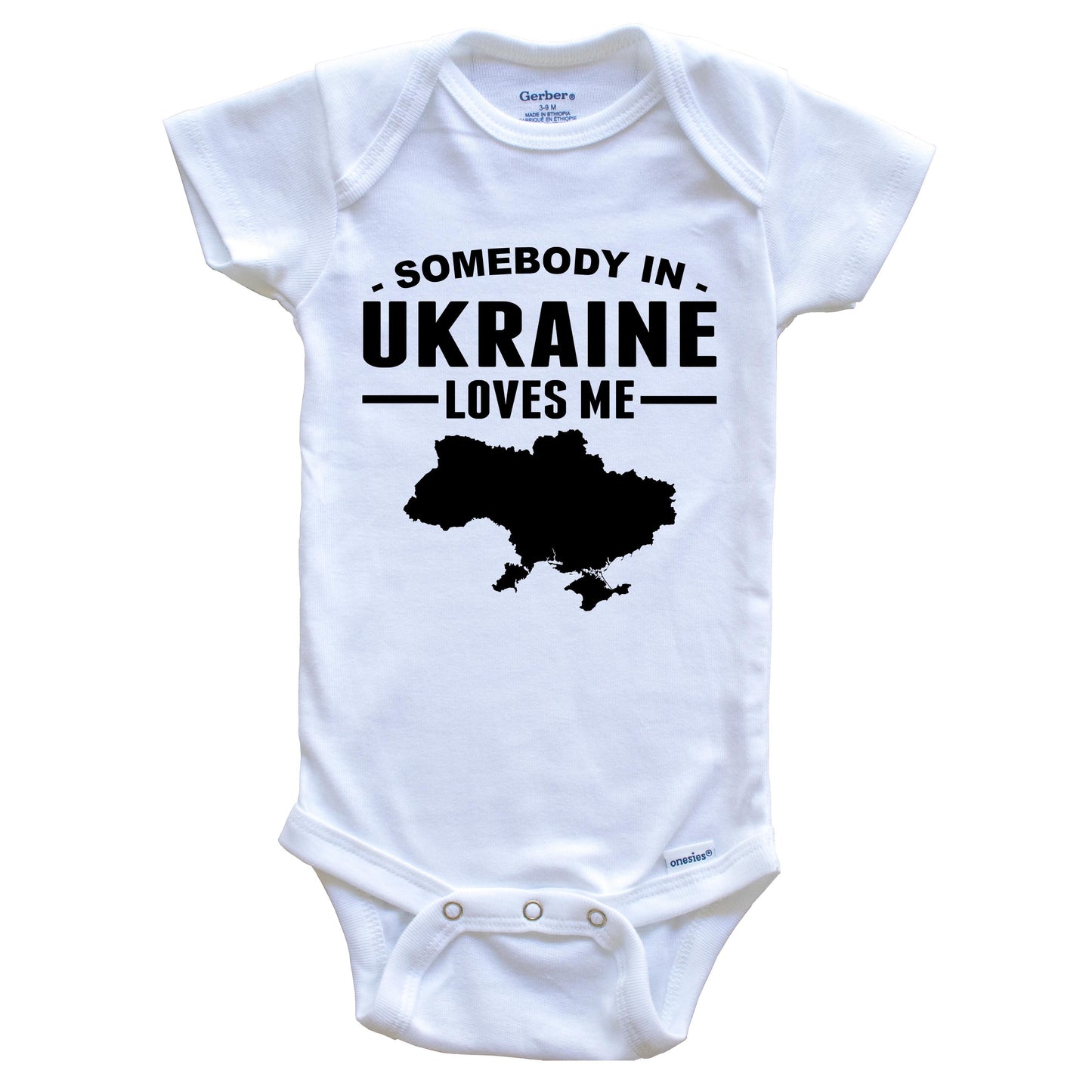 Somebody In Ukraine Loves Me Baby Onesie