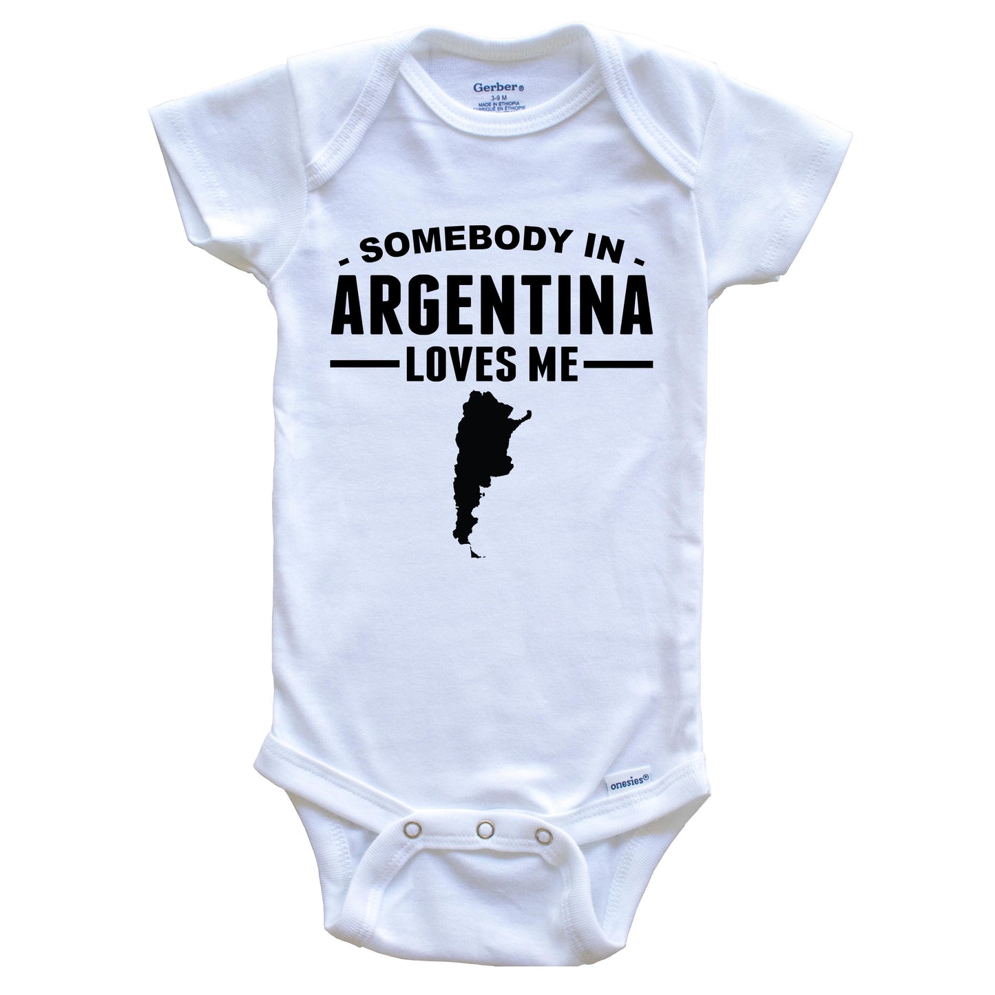 Somebody In Argentina Loves Me Baby Onesie