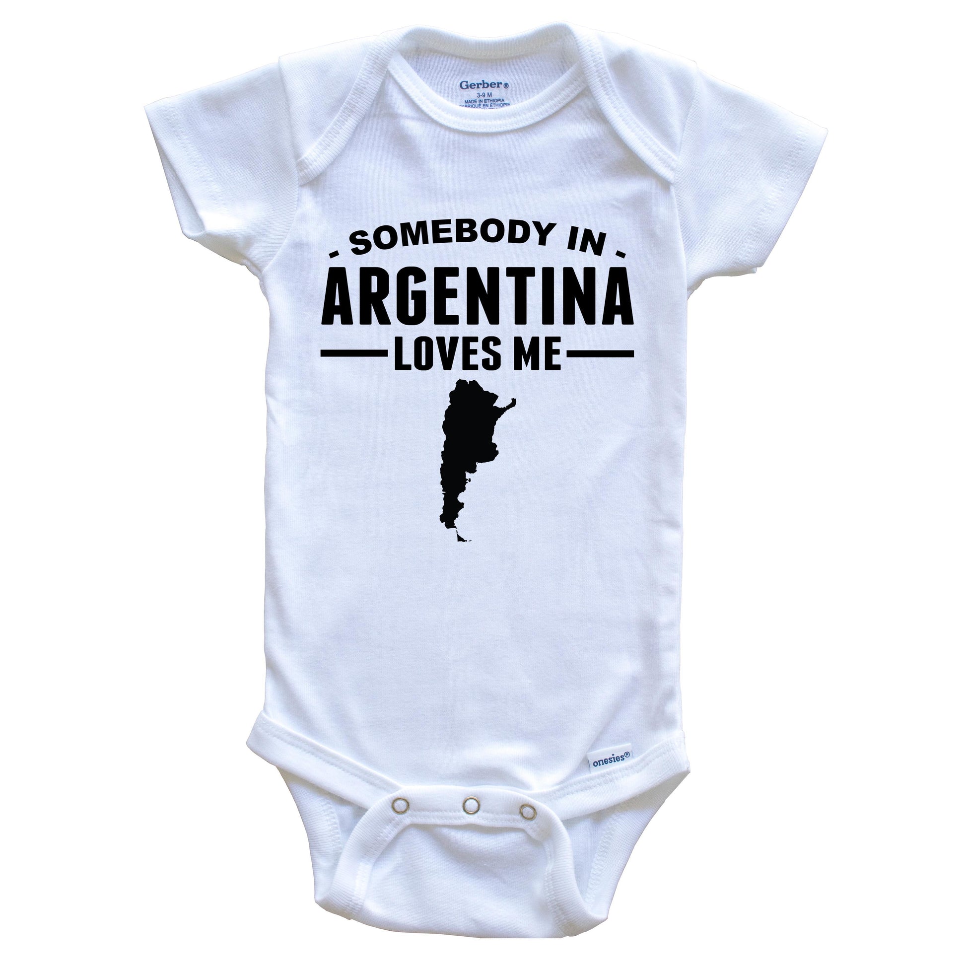 Somebody In Argentina Loves Me Baby Onesie