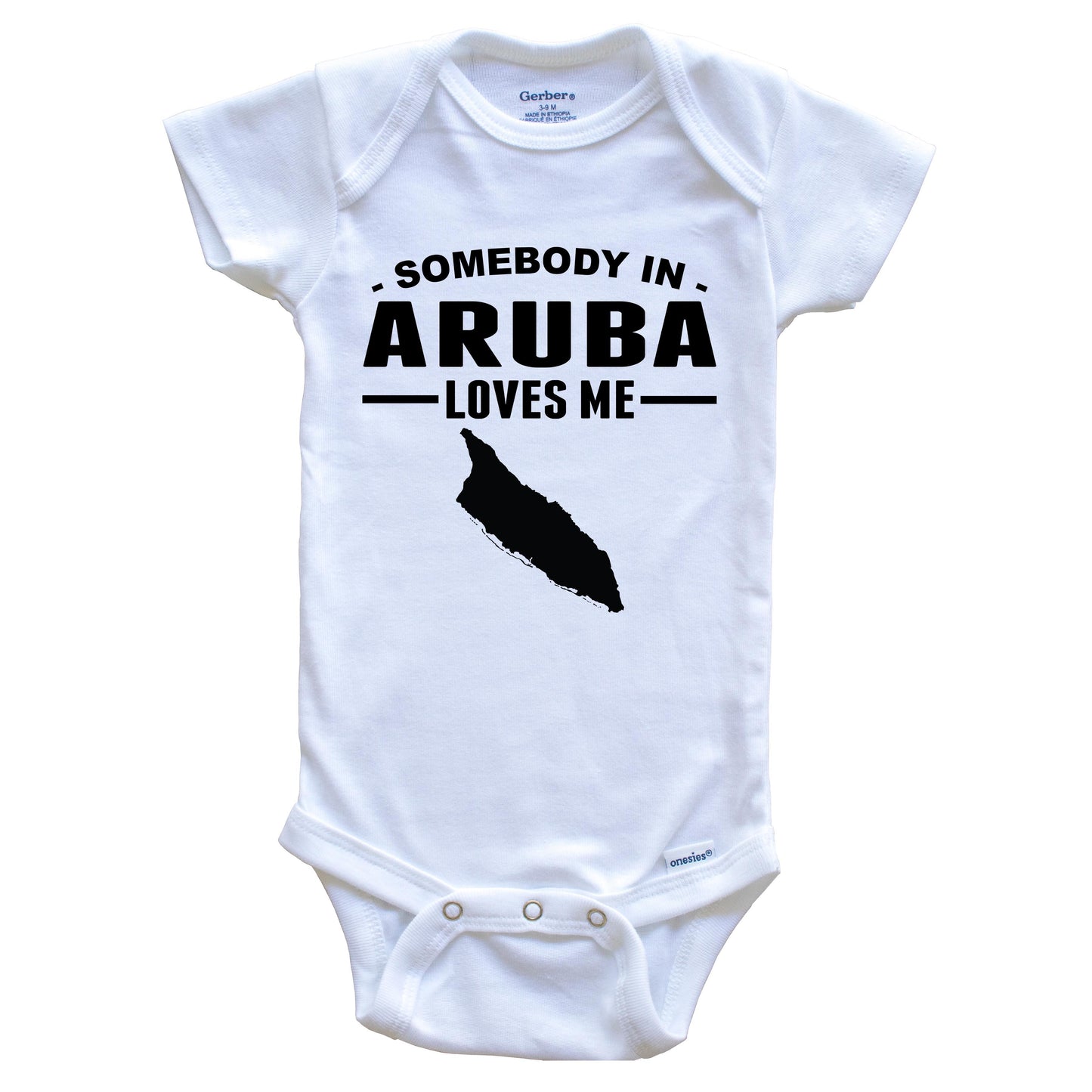 Somebody In Aruba Loves Me Baby Onesie