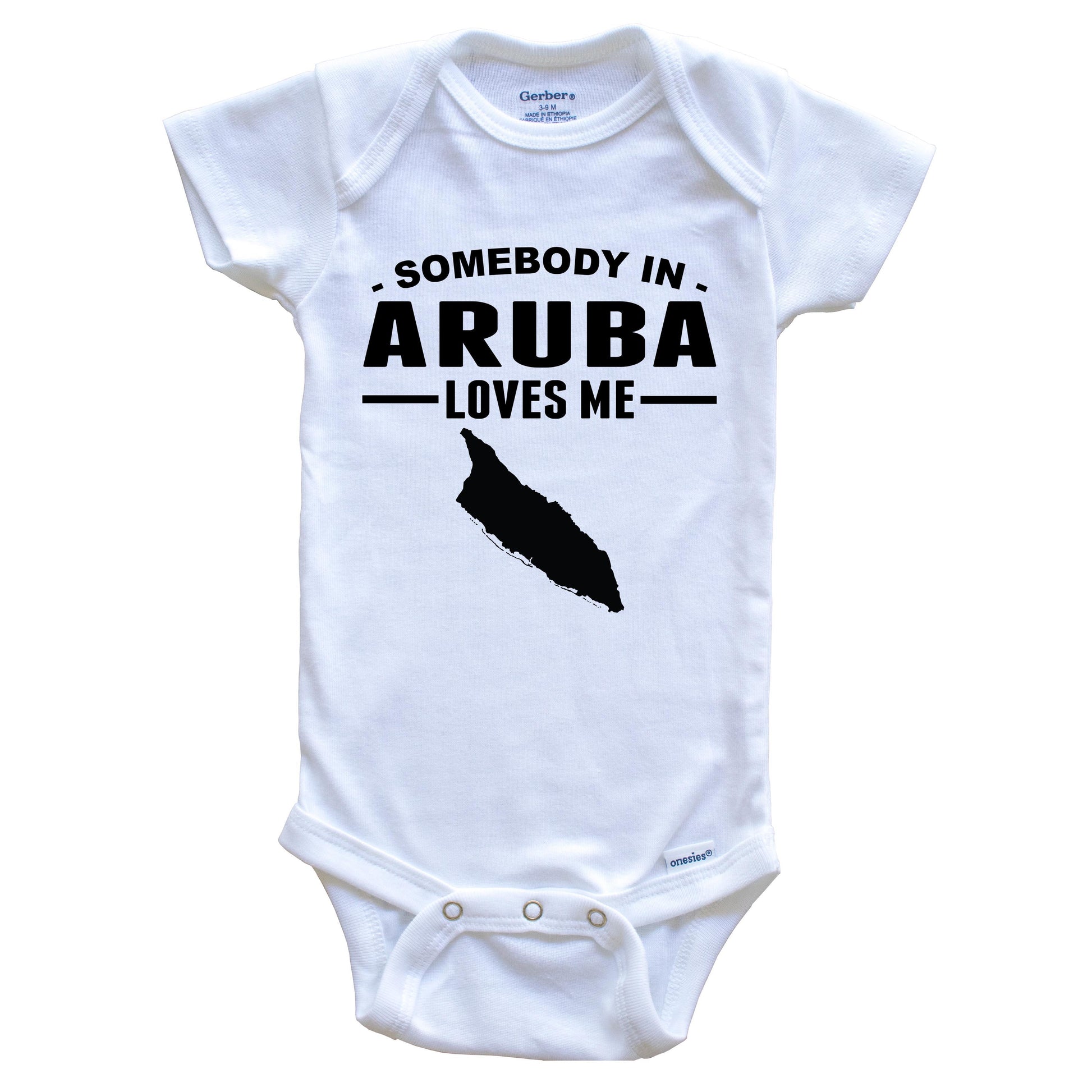 Somebody In Aruba Loves Me Baby Onesie