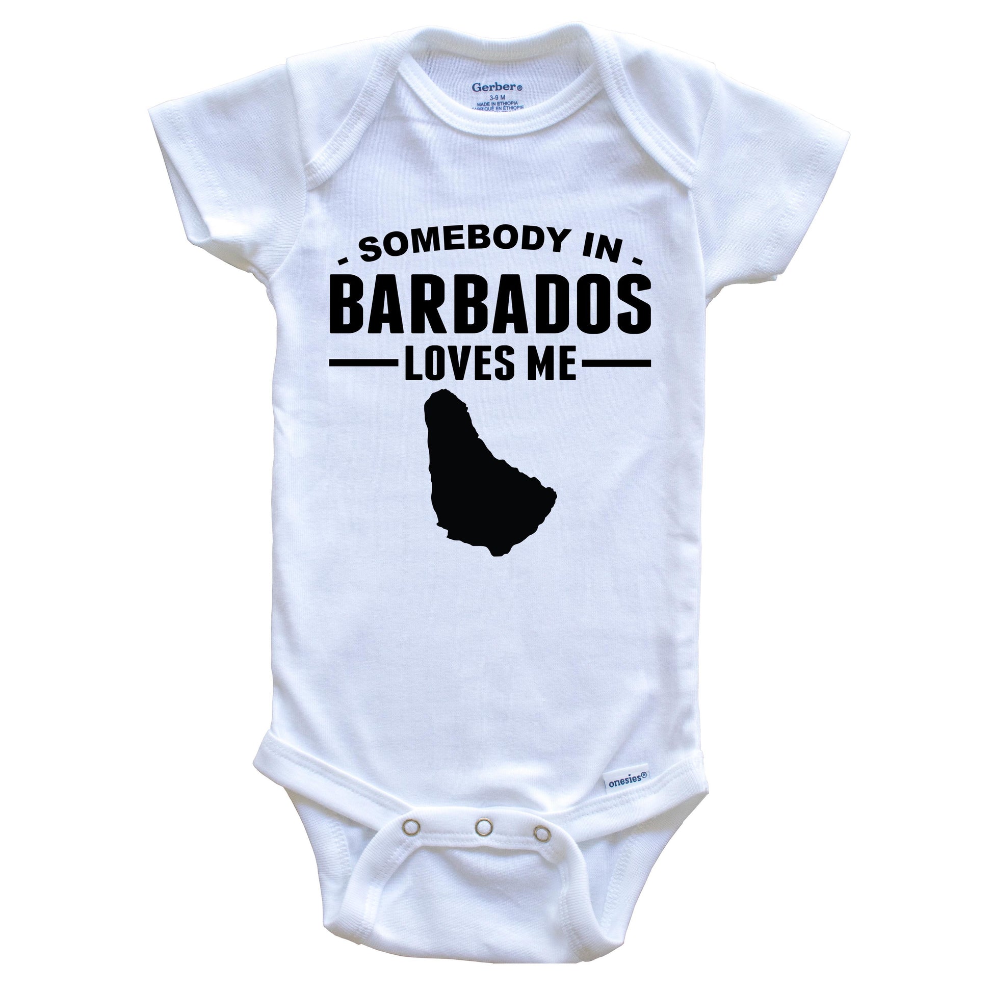 Somebody In Barbados Loves Me Baby Onesie