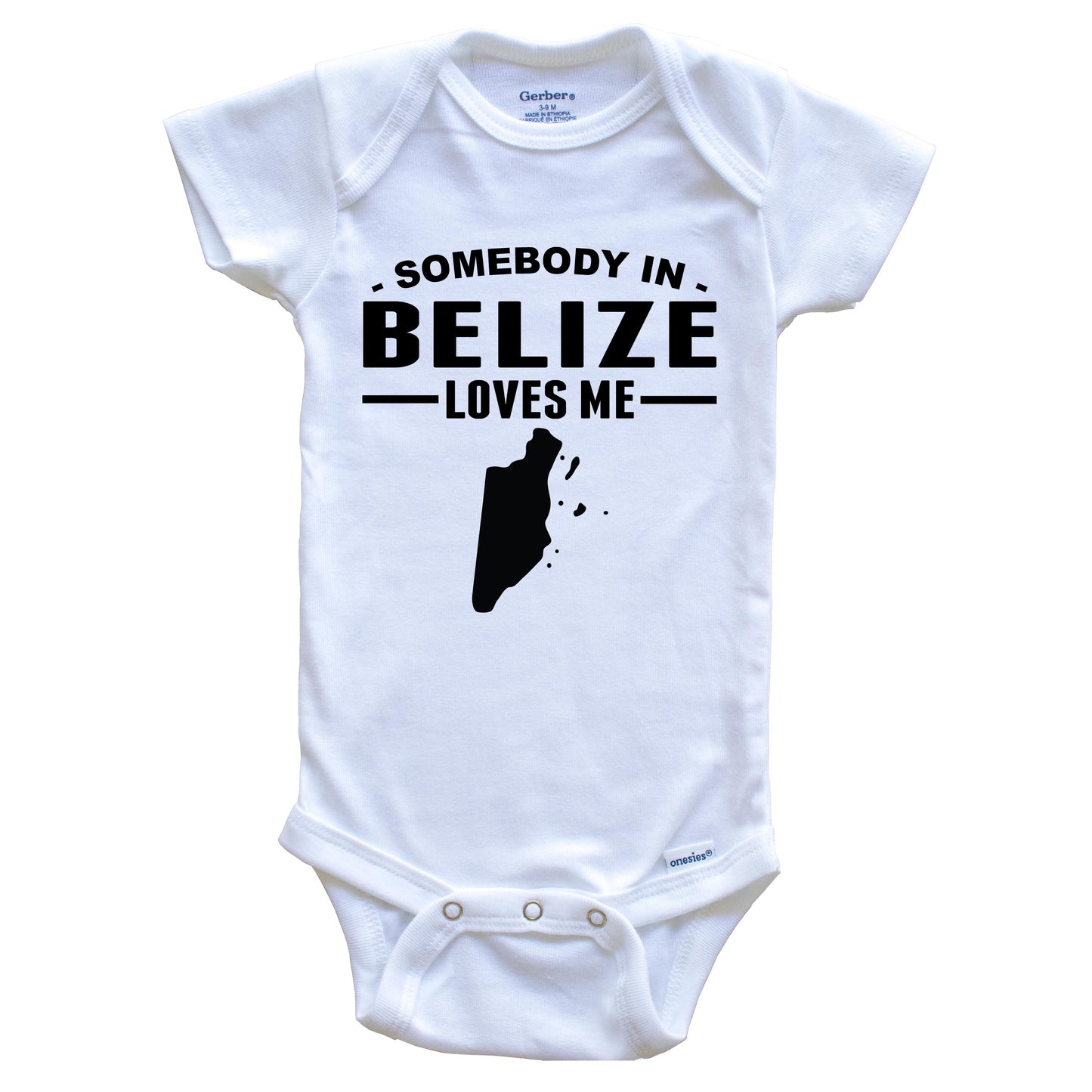 Somebody In Belize Loves Me Baby Onesie