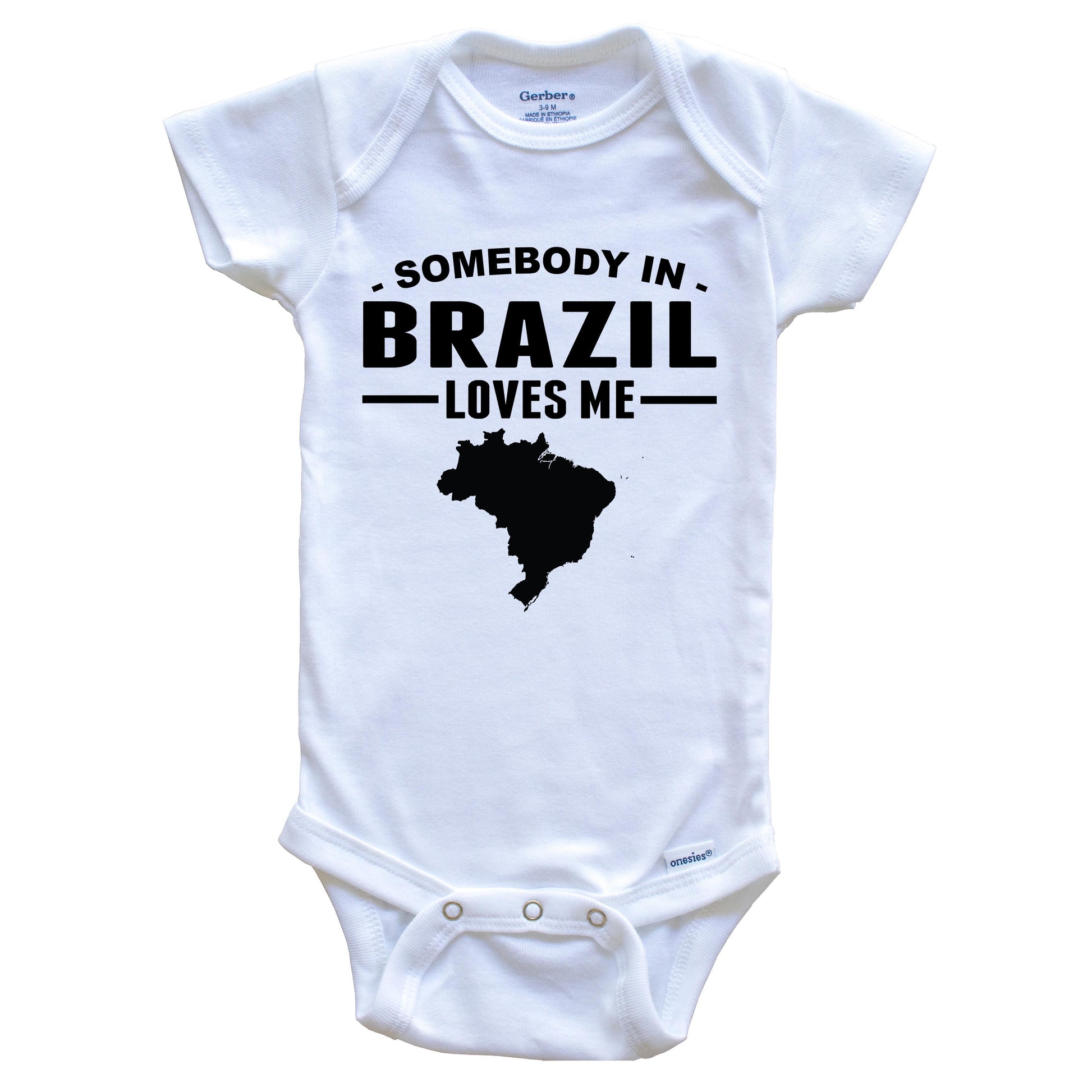 Somebody In Brazil Loves Me Baby Onesie